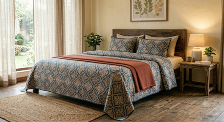 Mumbai, Household Items, INR 1499,  King Size Cotton Bed Cover &ndash; Quilted Handloom Bedcover With Pillow Covers