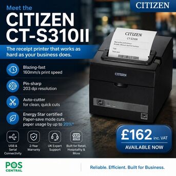 London, Computers, GBP 162,  Citizen CT-S310II Receipt Printer For Fast POS Printing