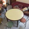 BHD 25,  Dining Round Wooden Table With 4 Chairs