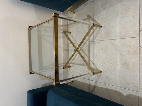 Al Nakheel, Household Items, SAR 50,  Glass And Gold Side Table