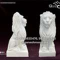 INR 60000, Buy Pure White Marble Lion Statues For Home & Garden