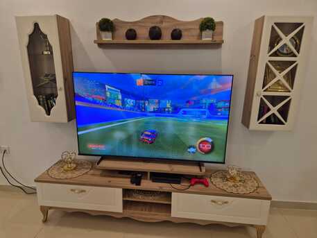 Al Rawdah, Furniture, SAR 1700,  A New 65-inch QLED TV, Under Full Warranty + Modern Beautiful Unit-For Urgent Sale