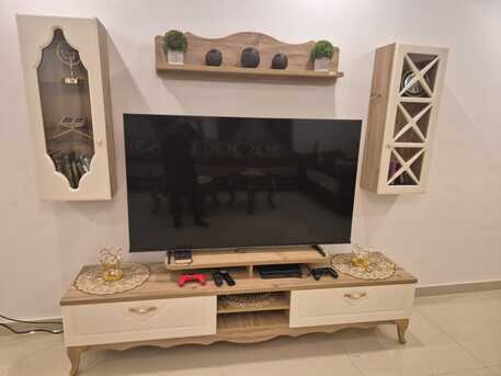 Al Rawdah, Furniture, SAR 1700,  A New 65-inch QLED TV, Under Full Warranty + Modern Beautiful Unit-For Urgent Sale