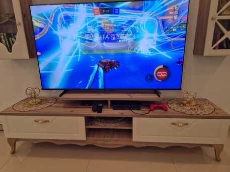 Al Rawdah, Furniture, SAR 1700,  A New 65-inch QLED TV, Under Full Warranty + Modern Beautiful Unit-For Urgent Sale
