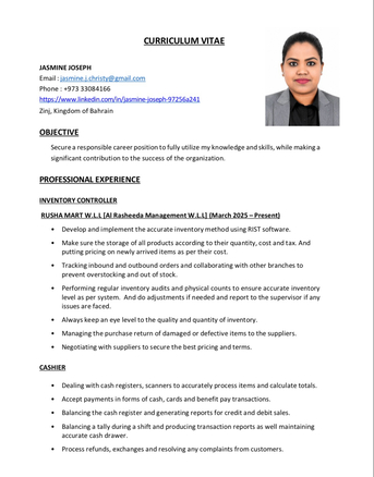 Manama, Job Seekers, Experienced Inventory & Document Controller / Quality Specialist / Cashier / TSE