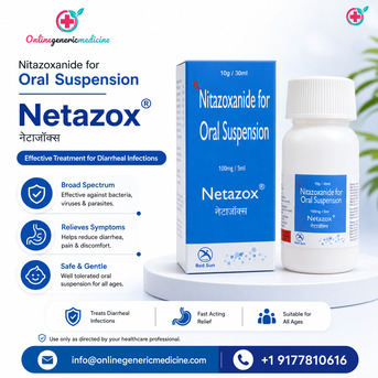 New York, Health, Netazox Oral Suspension (Nitazoxanide) | Antiparasitic Medicine For Intestinal Infections
