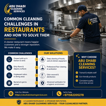 Abu Dhabi, Cleaning, Common Cleaning Challenges In Restaurants And How To Solve Them