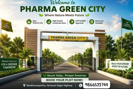Hyderabad, Residential Plots, INR 12999,  183 Sq. Yard,  DTCP & RERA Approved Open Plots For Sale @Nandiwanaparthy
