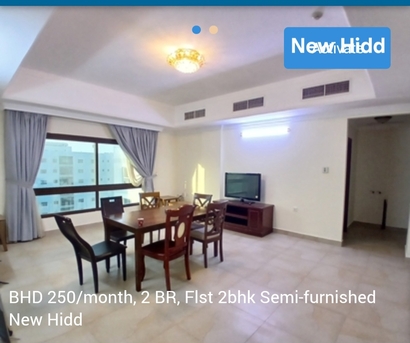Hidd, Apartments, Flats, Houses & Villas, BHD 250,  2 BR,  Flat 2bhk Semi-furnished Without Ewa