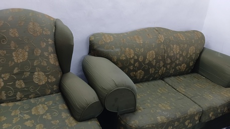 Thuwal, Furniture, SAR 123,  Single Urgent Sale: Bed With Mattress, Clothes Drying Stand, Sofa Set, And Other Stuff