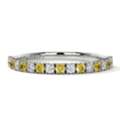 USD 1,  Yellow Sapphire And Diamond Half Eternity Wedding Ring For Women