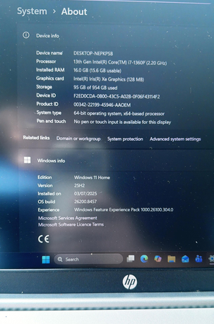 Al Faisaliyah, Computers, SAR 2000,  Hp Laptop For Sale