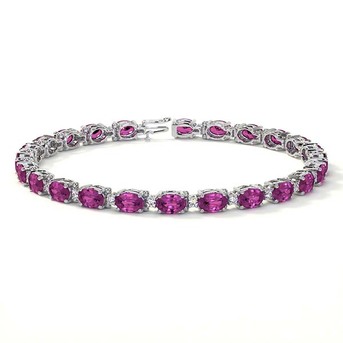 New York, Jewelry, USD 1,  Luxury Pink Sapphire And Diamond Women Bracelets In 14K White Gold