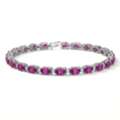 USD 1,  Luxury Pink Sapphire And Diamond Women Bracelets In 14K White Gold