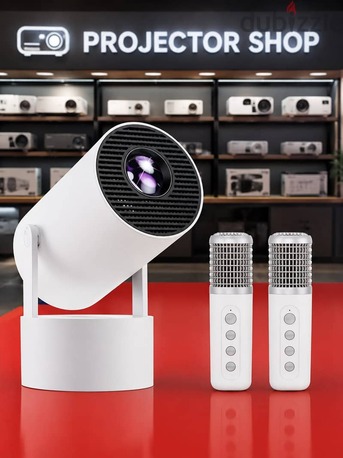 Manama, Computers, BHD 53,  Bundle Offer New Home Cinema Stereo Karaoke Projector With 2 Mic+Tripod Screen With Stand