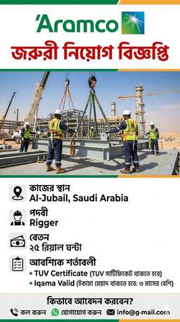 Jubail Industrial City, Items Wanted, ​Position: Scaffolder & ​Rigger