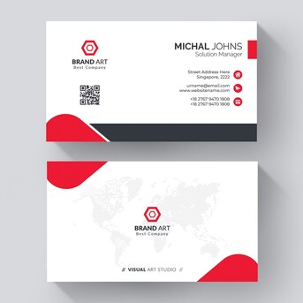 Kolkata, Printing, Red & White Modern Business Card - Digitally Printed & Personalized