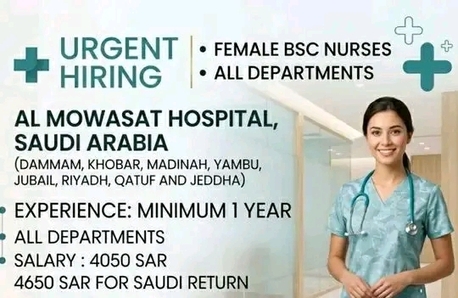 Kerala, Jobs, Urgently Required B.S.C And G.N.M.Nurses For SAUDI ARABIA