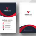 Red & Black Modern Business Card: Print-Ready