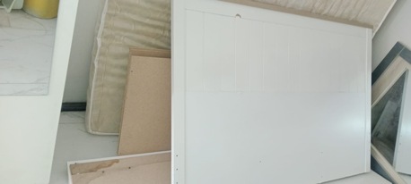 Al Wizarat, Furniture, SAR 400,  Used Bedroom Furniture Set For Sale &ndash; Wardrobe, Big Size Bed Frame, & Mattress (Al Wizarat