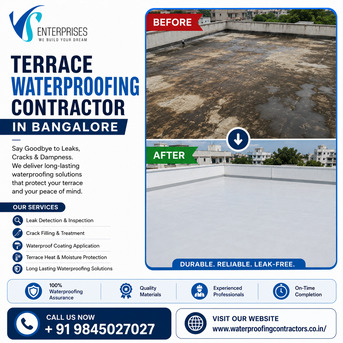 Bangalore, Construction, Terrace Waterproofing Contractors In Bangalore