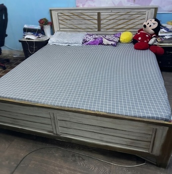 Khobar, Furniture, SAR 500,  King Size Bed (180X200) Side Tables With Mattress And A 3 Door Cupboard