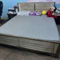 SAR 500,  King Size Bed (180X200) Side Tables With Mattress And A 3 Door Cupboard