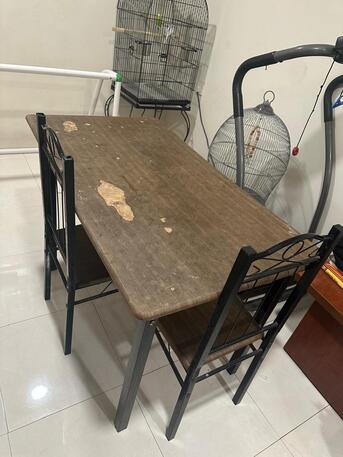 Riyadh, Furniture, SAR 100,  Table And Two Chair For Sale