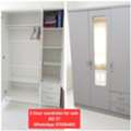 BHD 37,  ✅️ 3 Door White Wardrobe For Sale In Good Condition With Delivery