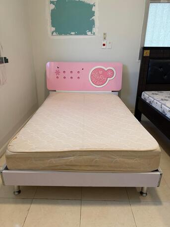Al Thuqbah, Furniture, SAR 500,  Used Bed Cot With Mattress For Sale &ndash;  200 X 200 Cm &190x120 Cm (URGENT SALE)