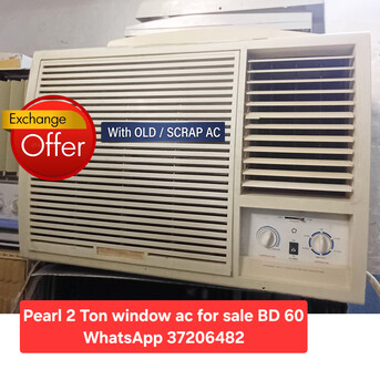 Manama, Air Conditioners, BHD 60,  ✅️ 2 Ton Pearl Window Ac For Sale In Good Condition With Delivery