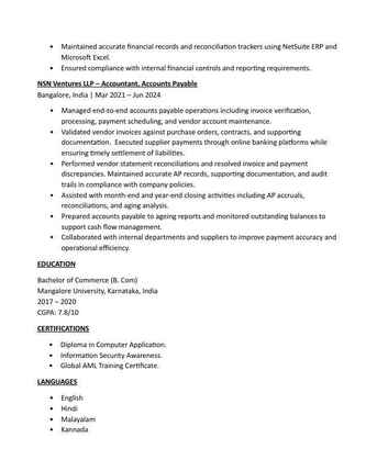 Jeddah, Job Seekers, Accountant |Accounts Payable| Reconciliation Analyst |Transferable Iqama| Immediate Joiner