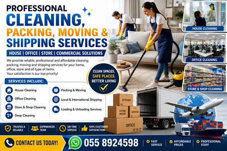 Khobar, Cleaning, Professional Cleaning, Packing, Moving & Shipping Services | House, Office, Store & Commer