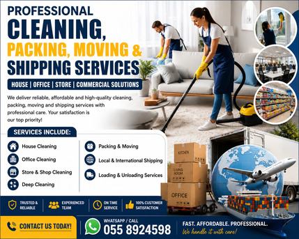 Khobar, Cleaning, Professional Cleaning, Packing, Moving & Shipping Services | House, Office, Store & Commer