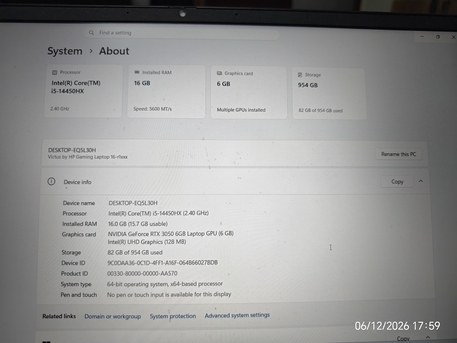 Riyadh, Computers, SAR 2600,  HP Victus Gaming 16GB 1TB I5 Gen14 Laptop