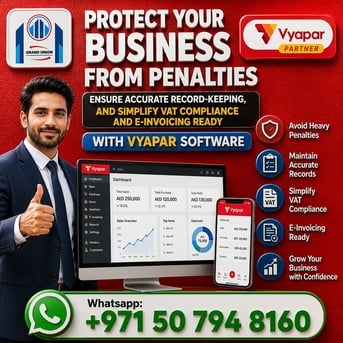 Dubai, Accounting, Vyapar Software UAE Partner, Grand Union Web Solutions