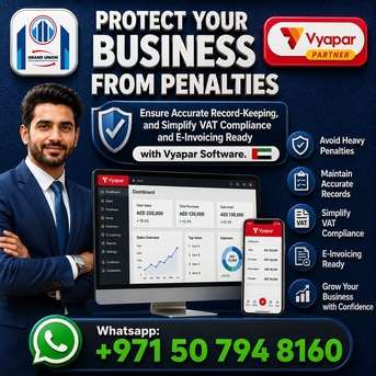 Dubai, Accounting, Vyapar Software UAE Partner, Grand Union Web Solutions