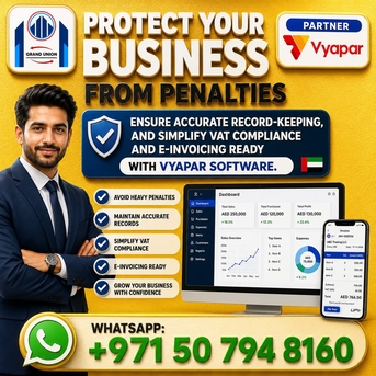 Dubai, Accounting, Vyapar Software UAE Partner, Grand Union Web Solutions