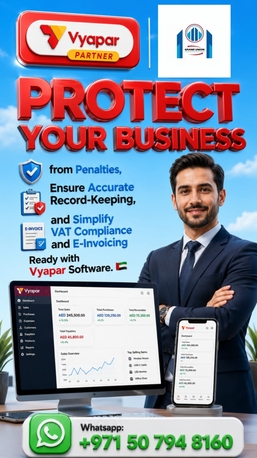 Dubai, Accounting, Vyapar Software UAE Partner, Grand Union Web Solutions