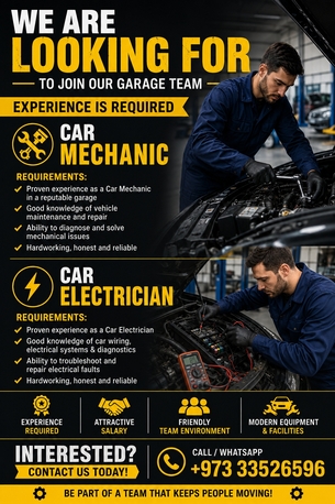 Hidd, Jobs, Car Mechanics