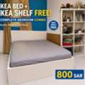 SAR 800,  🏷️ IKEA DOUBLE BED + FREE IKEA SHELF &ndash; 800 SAR