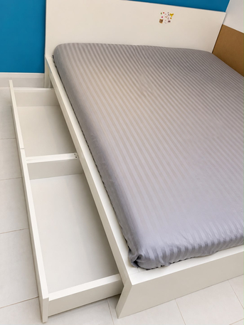 Al Malaz, Furniture, SAR 800,  🏷️ IKEA DOUBLE BED + FREE IKEA SHELF &ndash; 800 SAR