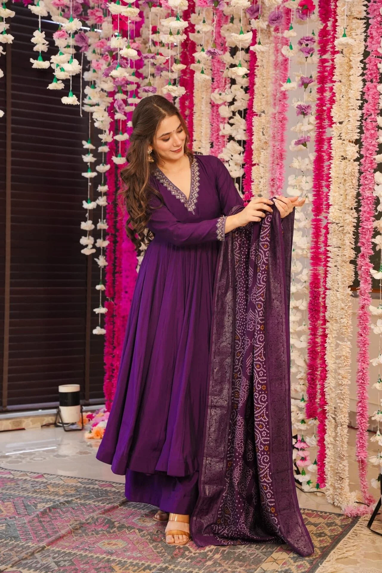 Jaipur, Clothing & Accessories, INR 5500,  Buy Idaho Dreamy Purple Muslin Suit Set Online