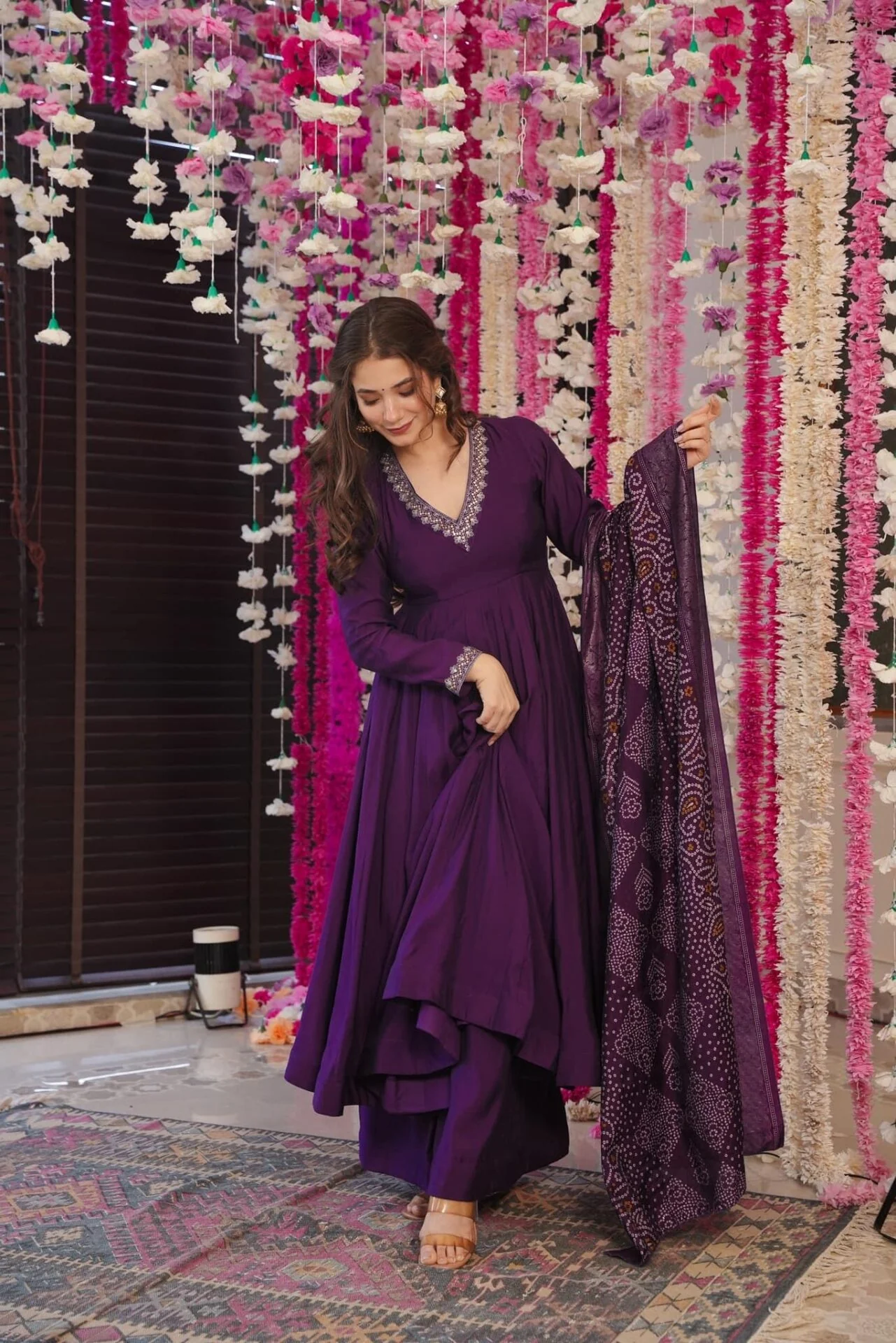 Jaipur, Clothing & Accessories, INR 5500,  Buy Idaho Dreamy Purple Muslin Suit Set Online