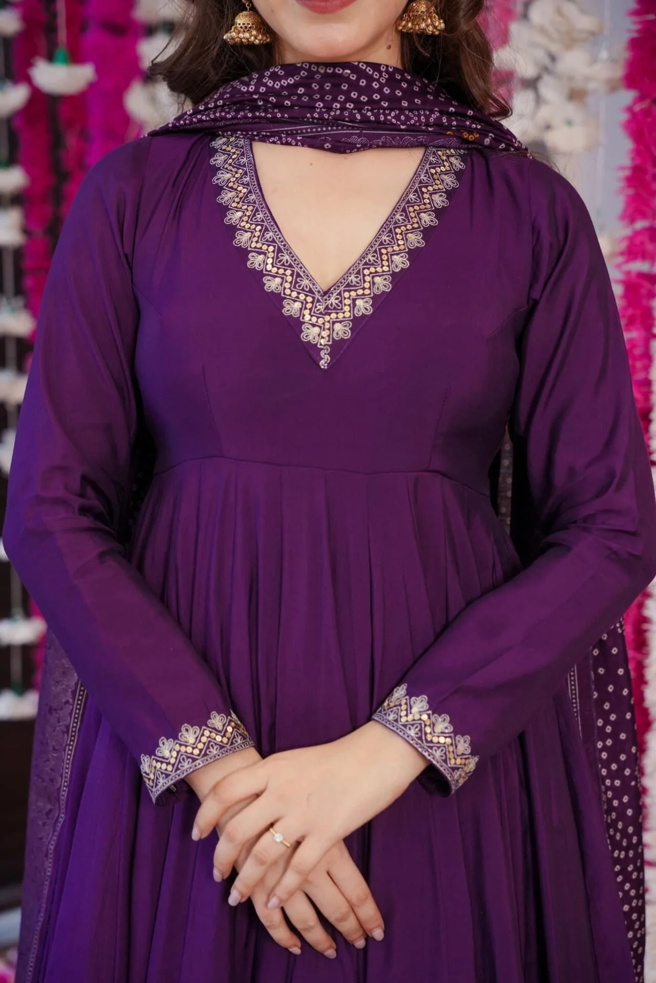 Jaipur, Clothing & Accessories, INR 5500,  Buy Idaho Dreamy Purple Muslin Suit Set Online