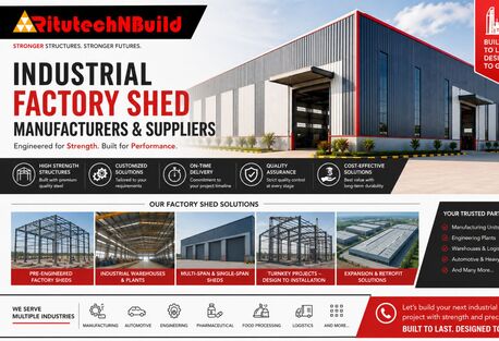 Mumbai, Construction, Industrial Factory Shed Manufacturers & Suppliers