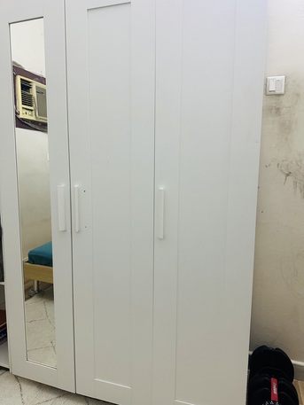Riyadh, Furniture, SAR 225,  🌟 IKEA 3-Door Wardrobe With Mirror &ndash; Excellent Condition 🌟