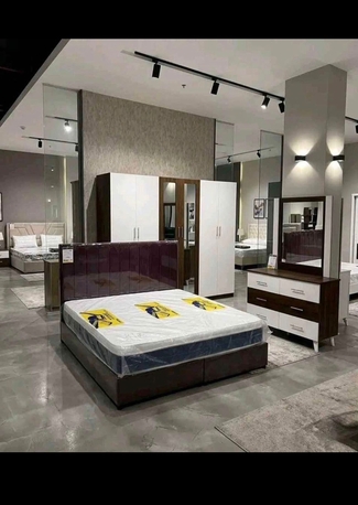 Jeddah, Furniture, SAR 2100,  Complete Wooden Bedroom Furniture Sets Available With 6 Door Wardrobe In Low Prices