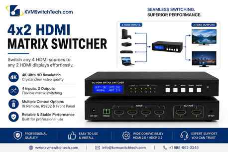 Los Angeles, Computers, USD 8999,  Simplify Display Routing With Advanced 4x2 Matrix Switcher