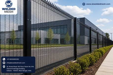 Kolkata, Heavy Equipment, Anti Climb Welded Mesh Fencing For High Security Perimeters